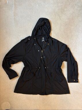 Torrid happy camper hooded jacket black size 2 (2X/18-20)